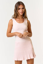 Load image into Gallery viewer, IBD31097 PLEATED SLEEVELESS SWEATER MINI DRESS: BLUSH / L