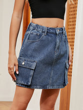 Load image into Gallery viewer, High Waist Denim Skirt