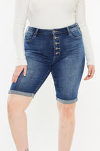 Load image into Gallery viewer, Kancan Full Size Cat&#39;s Whiskers Button Fly Denim Shorts