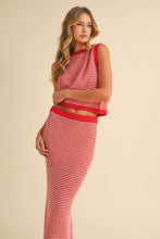 Load image into Gallery viewer, SWEATER SLEEVELESS TOP AND MAXI PENCIL SKIRT SET