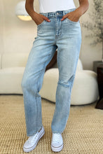 Load image into Gallery viewer, Judy Blue Full Size High Waist Distressed Straight Jeans