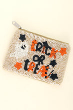 Load image into Gallery viewer, Trick or Treat Ghost Halloween Beaded Coin Bag