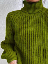 Load image into Gallery viewer, Full Size Turtleneck Rib-Knit Slit Sweater