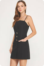 Load image into Gallery viewer, Tailored Button Front Lapel Mini Dress