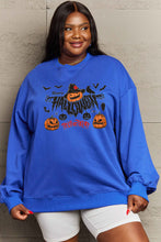 Load image into Gallery viewer, Simply Love Full Size HAPPY HALLOWEEN TRICK OR TREAT Graphic Sweatshirt