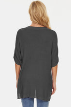 Load image into Gallery viewer, Pocketed V-Neck Half Sleeve Knit Top