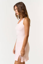 Load image into Gallery viewer, IBD31097 PLEATED SLEEVELESS SWEATER MINI DRESS: BLUSH / L