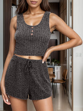 Load image into Gallery viewer, Scoop Neck Top and Shorts Lounge Set