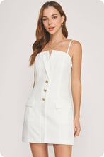 Load image into Gallery viewer, Tailored Button Front Lapel Mini Dress
