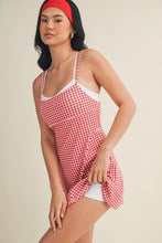Load image into Gallery viewer, Gingham Print Double Layered Dress