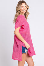 Load image into Gallery viewer, GeeGee Short Sleeve Side Slit Knit Cover Up Dress