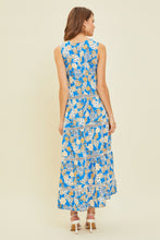 Load image into Gallery viewer, HEYSON Full Size Printed Crochet Trim Maxi Dress