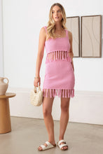 Load image into Gallery viewer, Le Lis Fringe Sleeveless Crop Top and Mini Skirt Set