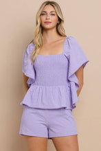 Load image into Gallery viewer, CP9916-Peplum Style Romper: LAVENDER / L