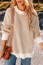 Load image into Gallery viewer, Round Neck Dropped Shoulder Sweater