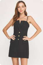 Load image into Gallery viewer, Tailored Button Front Lapel Mini Dress