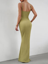 Load image into Gallery viewer, Straight Neck Sleeveless Maxi Dress