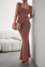 Load image into Gallery viewer, Cap Sleeve Scoop Neck Maxi Dress