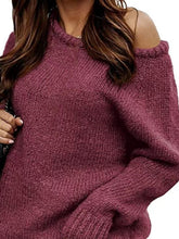 Load image into Gallery viewer, One Shoulder Long Sleeve Sweater