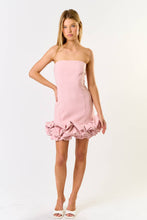 Load image into Gallery viewer, Puffy Ruffled Tube Mini Dress with Lining Short Ins: Pink / M