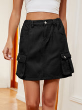 Load image into Gallery viewer, High Waist Denim Skirt