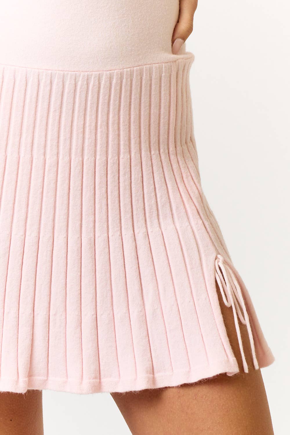 PLEATED SLEEVELESS MINI DRESS