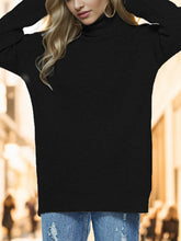 Load image into Gallery viewer, Turtleneck Drop Shoulder Long Sleeve Sweater