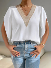 Load image into Gallery viewer, V-Neck Short Sleeve Blouse