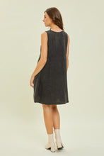 Load image into Gallery viewer, HEYSON Full Size Texture V-Neck Sleeveless Flare Mini Dress