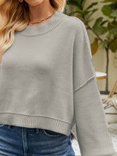 Load image into Gallery viewer, Round Neck Lantern Sleeve Sweater