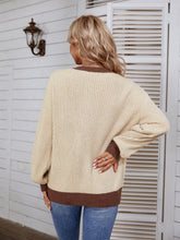 Load image into Gallery viewer, Decorative Button Round Neck Sweater