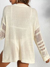 Load image into Gallery viewer, Cutout Notched Long Sleeve Cover-Up