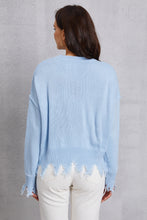 Load image into Gallery viewer, Lip Fringe Round Neck Sweater