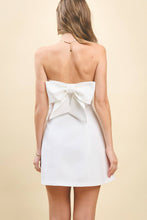 Load image into Gallery viewer, (Copy) CD05295-Strapless Tailored Fit and Flare Bow Detail Dress: Baby Blue / M