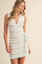 Load image into Gallery viewer, SLEEVELESS WRAPED SWEATER DRESS