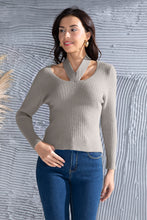 Load image into Gallery viewer, Halter Neck Long Sleeve Sweater