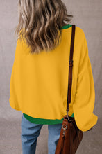 Load image into Gallery viewer, Contrast Round Neck Long Sleeve Sweatshirt