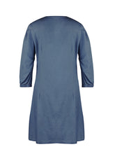 Load image into Gallery viewer, Full Size V-Neck Half Sleeve Denim Dress