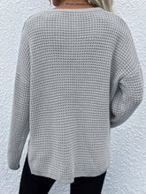 Load image into Gallery viewer, Notched Long Sleeve Sweater