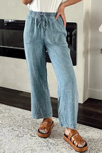 Load image into Gallery viewer, Drawstring High Waist Jeans with Pockets