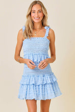 Load image into Gallery viewer, Smocked Ruffle Mini Dress: WHITE / M