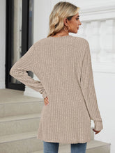 Load image into Gallery viewer, Pocketed Open Front Long Sleeve Cardigan