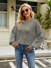 Load image into Gallery viewer, Round Neck Lantern Sleeve Sweater