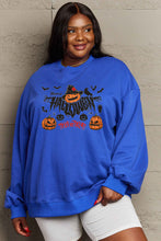 Load image into Gallery viewer, Simply Love Full Size HAPPY HALLOWEEN TRICK OR TREAT Graphic Sweatshirt