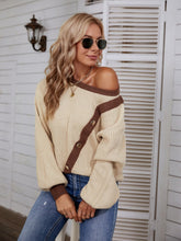 Load image into Gallery viewer, Decorative Button Round Neck Sweater