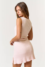 Load image into Gallery viewer, IBD31097 PLEATED SLEEVELESS SWEATER MINI DRESS: BLUSH / L