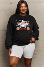 Load image into Gallery viewer, Simply Love Full Size HAPPY HALLOWEEN TRICK OR TREAT Graphic Sweatshirt