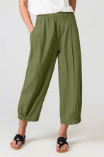 Load image into Gallery viewer, Full Size Elastic Waist Cropped Pants