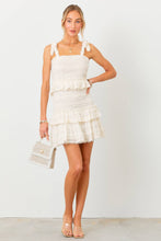 Load image into Gallery viewer, Smocked Ruffle Mini Dress: SKY BLUE / L