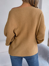 Load image into Gallery viewer, One-Shoulder Lantern Sleeve Sweater